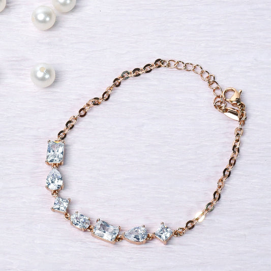 Zirconia Gilded Bracelet(Mix stones)